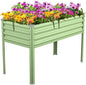 Raised Garden Bed with Legs, 48×24×32in Galvanized Raised Garden Beds Outdoor Elevated Metal Planter Box for Gardening Vegetables Flowers Herb （Green）