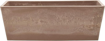 Arcadia Garden Products PSW U45TP Plastic/Stone/Wood Composite Simplicity Window Box, No Drainage Hole (Drillable), 17.5" x 7" x 6", Taupe