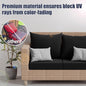 Cushion Covers, 8-Pack Black Stretch Fit Patio Seat Slipcovers