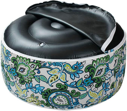 Magpie Fabrics Indoor/Outdoor Inflatable Stool Ottoman Pouf, Water Repellent - Image 7