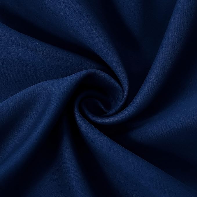 Waterproof Outdoor Curtain W52 x L84 - Grommet Top Sunlight Blocking Window Treatment Drapes Blackout Curtains for Home Bedroom Living Room Outdoor Patio Porch Pergola Cabana Gazebo (Navy, 2 Panels)