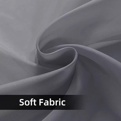 SpaceDresser Waterproof Outdoor Sheer Curtains for Patio - 2 Panels Rod Pocket Indoor Voile Sheer Curtain for Living Room,100W x 84L inch, Grey