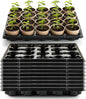 20 Cell Plant Trays for Carrying 3 inch Round Nursery Pots, Sturdy Plastic Trays Suitable for Holding 200 pcs Peat Pots (10 Packs)