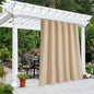 NICETOWN Outdoor Blind for Patio Waterproof, Rustproof Grommet Room Darkening Light Blocking Privacy Protect Outdoor Curtain for Pavilion/Room Divider, 1 Panel, W84 x L84, Biscotti Beige