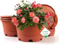 Outdoor Flower Pots 5 Packs 13 inch pots for Plants Modern Decorative Garden Pot with Saucer, Lightweight Large Resin Planters for Indoor Plants,Decorative Resin Plant pots