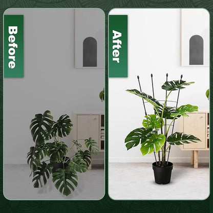 2Pack Garden Trellis for Climbing Plants Outdoor & Indoor, 47in Obelisk Trellis and Tomato cage 2 Shapes Rustproof Plant Support Indoor Plants Trellis for Potted Plants with 10pcs Colorful Butterfly
