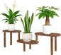Concave Plant Shelf Indoor,3 Tiers Deformable Oval Plant Stand,Heavy Duty Long Flower Pot Stand for Multiple Plants,Low Plant Holder for Patio Balcony Living Room Office