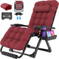 Suteck Oversized Zero Gravity Chair, 29In XL Outdoor Recliner Chair w/Removable Cushion&Headrest, Camping Lounge Chair w/Upgraded Lock&Footrest, Reclining Patio Chairs for Indoor Outdoor,500LBS