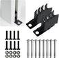 Kozyard Ground Mounting Kit for 4-Panel Privacy Screens – Perfect for Securing to Concrete – Helps Hide Clutter and Keep Your Outdoor Space Neat – Fits Both White & Black Panels