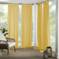 Elrene Home Fashions Matine Weatherproof Tab-Top Indoor/Outdoor Solid Color Curtain Panel for Porch, Pergola, Patio, Deck, 52”W x 95”L, Yellow