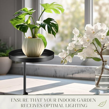 2 Pcs Window Sill Plant Shelf 5.7''D x 12.4''H Adjustable Window Shelf Windowsill Clamp Tray for Indoor Plants Metal Windowsill Extension Tray Planter Floating Shelves for Indoor Outdoor