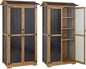 Storage Cabinet Outdoor Garage Cabinets with 3 Adjustable Shelves, Lockable Door, Wood & Metal Weather-Resistant Pantry Cabinet for Patio Garden Home Farm (33.3" Lx 21" Wx 69" H)