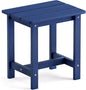 LUE BONA Outdoor Side Table, HDPS Small Outdoor Table, Adirondack Side Table, Outside End Table for Patio, Porch, Deck, Pool, Weather Resistant/Easy Maintenance/Indoor or Outside Use, Navy