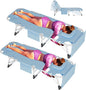 ABORON Oversized Folding Sun Tanning Chair, 3 in 1 Heavy Duty Chaise Lounge Chairs, with Mat/Pillow/Face Arm Holes, Work for Beach Pool/Lawn Yard/Patio