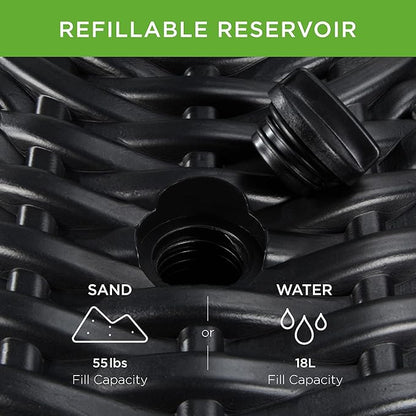 Best Choice Products Fillable Umbrella Base Stand, Round Faux Wicker Plastic Patio Umbrella Base Stand, Pole Holder for Outdoor, Lawn w/ 55lbs Weight Capacity, 2 Adjustment Knobs