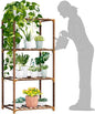 New England 4-Tier Wooden Plant Stand for Indoor/Outdoor Use, Perfect for Living Room, Patio, or Balcony - Supports Multiple Plants, Ideal Gift for Plant Lovers