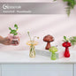 Planter Vase, Borosilicate Glass Mushroom Terrarium, Assorted Colors