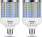 2 Pack 280W Equivalent LED Corn Light Bulb, 4000 Lumen 6500K Cool White Daylight 40W LED Corn Lamp,E26/E27 Medium Base,for Indoor Outdoor Warehouse Garage Basement Backyard Factory Barn and Many Area