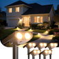 Solar Spot Lights Outdoor Adjustable Beam & PC Light Guide Column, 6 Pack Solar Lights Outdoor Waterproof IP65, 2 Modes & Auto On/Off Landscape Spotlights for Garden, Yard, Pathway, Tree (Warm Yellow)