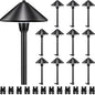 SUNVIE Low Voltage Landscape Lights 3W LED Pathway Lights Low Voltage 3000K Landscape Lighting 12-24V Waterproof Aluminum Wired Landscape Path Lights for Garden Walkway Yard ETL Listed Cord, 12 Pack