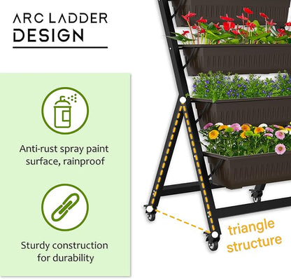 G TALECO GEAR Vertical Garden Planter, Vertical Raised Garden Bed Planter Box with 5 Container Boxes, Grow Your Herb Vegetables Flowers Indoor and Outdoor (5-Tier)