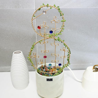 2PCS Hoya Trellis Plant Support Indoor Metal Frame Unique Trellis for Climbing Plants Potted Hoya Pots Small Houseplant Vine Support for Plant Lovers Home Decor