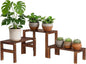 3 Tiered Wooden Plant Stand Shelf Indoor Outdoor,Corner Small Flower Pot Stand ,Rustic Narrow Low Short Plants Holder Rack for Tall Plants Succulent in Patio Livingroom Balcony Window Sill Table Desk