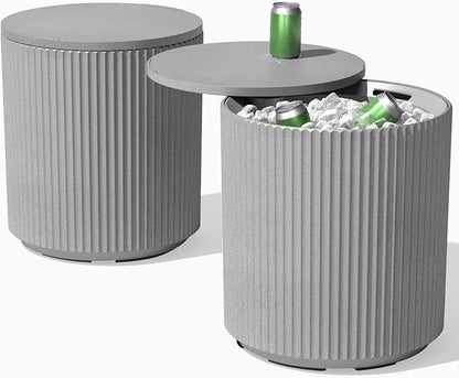 Veradek Outdoor Cooler Side Table - 2 in 1 - Designed for use as Outdoor Side Table, Patio Decor and Ice Chest