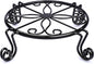 Black Plant Stand for Flower Pot Heavy Duty Potted Holder Indoor Outdoor Metal Rustproof Iron Garden Container Round Supports Rack for Planter Bronze, Pumpkin Stand Outdoor