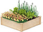 Giantex Raised Garden Bed, Wood Planter Box, Outdoor Square Garden Bed for Vegetable Flower Herb Succulent, 40" Lx40 Wx12 H, Easy Assembly