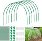 Greenhouse Hoops Grow Tunnel, 6 Sets of 8FT Long Garden Hoops for Raised Beds, Rust-Free Fiberglass Support Hoops Frame for Garden Netting, DIY Plant Support Garden Stakes for Row Cover, 36 Pcs
