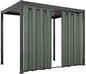 Easy-Going Linen Look Outdoor Curtains Waterproof Windproof Porch Curtains, Soft Thicken Outdoor Privacy Curtains for Patio, Gazebo, Grommet Top and Tab Bottom Drape, 1 Panel, 54x120 inch, Sage Green