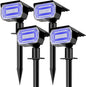nipify 4 Pack Solar Spot Lights Outdoor, Solar Powered Waterproof Spotlight, Landscape Lighting for Outside Yard Garden Pathway,Blue