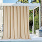 NICETOWN Outdoor Curtain Waterproof for Patio 84" Extra Long, Grommet Top Room Darkening Thermal Insulated 120" Extra Wide Protect You from Sun & Rain for Balcony/Porch, Biscotti Beige, 1 Panel