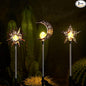 Solar Garden Stake Lights, Moon Sun Star Yard Decorations Outdoor 3 Pack Solar Garden Decor for Lawn, Pathway, Flower Bed, Memorial Garden, Patio Outdoor Gifts for Mom, Loved Ones