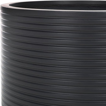 SAFAVIEH Outdoor Collection Nardo Black Cement Ficonstone Planter Pot