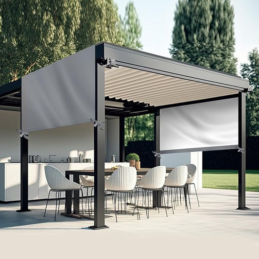 Universal Pergola Replacement Canopy Outdoor Canopy Shade Cover Waterproof Shade Top Cover for Outdoor Patio Porch Backyard(12 x 9 ft,Gray)