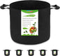 5-Pack 5 Gallon Plant Grow Bags, Heavy Duty Aeration Fabric Pots with Handles for Garden and Planting