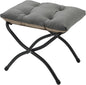 15"(H) Folding Ottoman, Foldable Footrest Stool, Portable Small Foot Stool for Couch, Collapsible Foot Rest Ottoman for Sofa, Accent Padded Ottomans for Living Room, Bedroom, Dark Grey