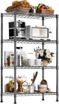 Xcity Storage Shelves, 4 Tier Heavy Duty Metal Shelving Unit, 1600 LBS Capacity Adjustable Steel Wire Shelf Organizer for Pantry, Kitchen, Garage, 14" D x 36" W x 54" H, Black