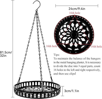Plant Hanger Indoor Outdoor 2 Pack, Hanging Planter for Indoor Outdoor Plants, Hanging Plant Holder Shelf, Plant Hanging Basket, Decorative Metal Flower Holder