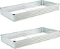 8x4x1ft(2 PCS) Galvanized Raised Garden Bed,Outdoor Planter Box Metal Patio Kit Planting Bed for Vegetables Flowers Herb,Silver