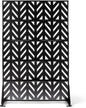 VINGLI Privacy Fence Panels, 72H’’ x 47W’’ Metal Privacy Screen Freestanding, Decorative Privacy Panels for Patio Garden Pool, Outdoor & Indoor (Arrowhead)