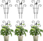 Indoor Plant Trellis for Climbing Plants, Stackable Garden Trellis for Potted Plants, Small House Plant Trellis for Vine Ivy Flower Plant Support Outdoor DIY Metal Trellis 3 Pack, Butterfly Design