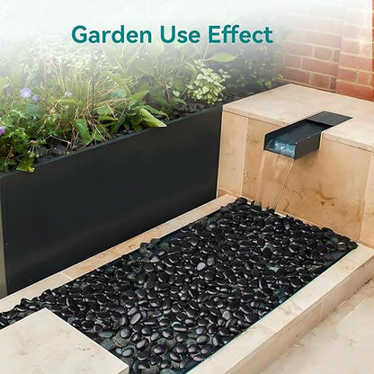 5 lbs Black Rocks for Planters, 1"-2" Decorative Rocks for Potted Plants, Polished Garden Stones for Outdoor Landscaping, Walkways, Yard, River Rocks for Flower Pots, Vase