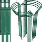 8 Pack 32 or 16 inch Adjustable Plant Support Stakes, Heavy-Duty Half Round Peony Support, Garden Plant Stakes Cage for Outdoor Plants, Peony, Tomato, Hydrangea, (16In Support +16In Extension Tubes)
