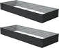 12x4x1 ft(2 Pack) Galvanized Raised Garden Bed,Outdoor Planter Box Metal Patio Kit Planting Bed for Vegetables Flowers and Succulents,Black