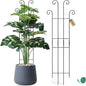 Coomin 32.6in Monstera Plant Support Stakes for Outdoor Plants, Garden Trellis for Climbing Plants, Metal Stakes for Potted Plants Pothos Plant Climber Support, 2P