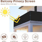 Garden Privacy Screen, 3 x 24 ft Black HDPE Mesh, 90% Shade