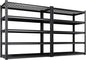 Set of 2 Garage Shelving-3000 lbs 5 Tier Storage Shelves,Adjustable Heavy Duty Metal Shelving Unit and Storage Large Wire Rack,Utility Steel Shelf for Warehouse Industrial Pantry Basement 71"x46"x18"